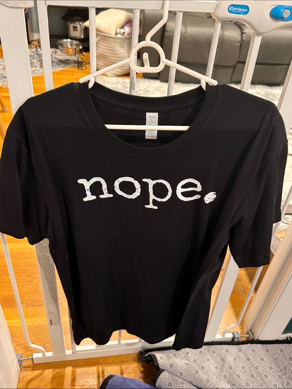 Nope Graphic Tee - Black Women's Top size L